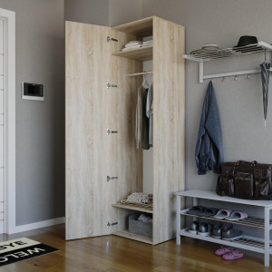 Шафа-пенал зі штангою та полицями ST-0012 600х520х2180 мм Дуб Сонома