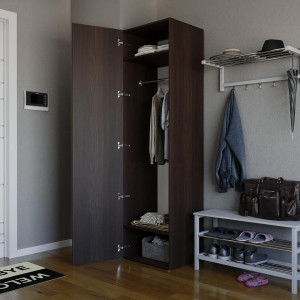 Шафа-пенал зі штангою та полицями ST-0012 600х520х2180 мм Венге Магія