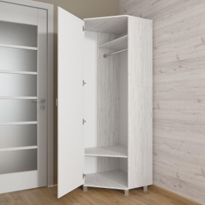 Шафа кутова зі штангою та полицями Id27-1464 700х700х1930 мм Дуб Глазго