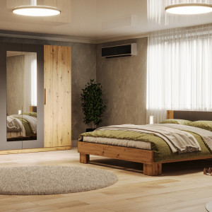 Шафа гардеробна Ersa 4 1500x600x2160 антрацит/дуб артизан