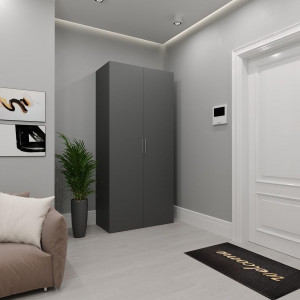 Шафа з полицею та штангою TS-09 1000х520х2180 Антрацитовий