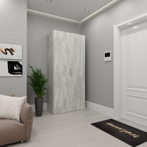 Шафа з полицею та штангою TS-09 1000х520х2180 Бетон