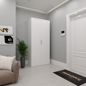 Шафа з полицею та штангою TS-09 1000х520х2180 Білий