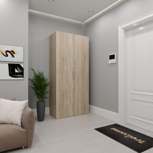 Шафа з полицею та штангою TS-09 1000х520х2180 Дуб сонома