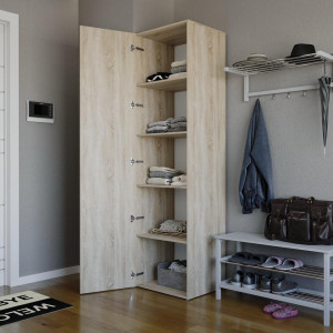 Шафа-пенал з полицями ST-0013 600х520х2180 мм Дуб Сонома