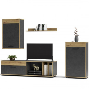 Меблева стінка Sani 2200х353х1460 матера/дуб артізан