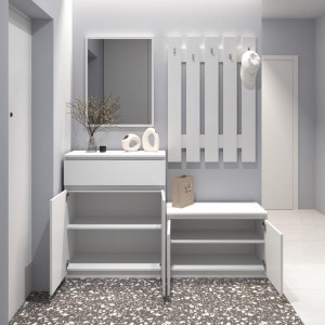 Передпокій, комплект у передпокій №2 R23+R20+D4+D5 1604x400x1950 Білий