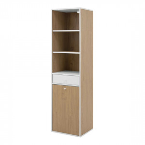 Fumo FM2 Пенал 1Д, 1Ш 486x411x1774 дуб кам'яний/білий Fumo FM2 Пенал 1Д, 1Ш 486x411x1774 дуб кам'яний/білий