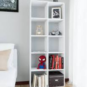 Полка для книг, стелаж для дому на 10 комірок M-1 720x300x1781 Білий