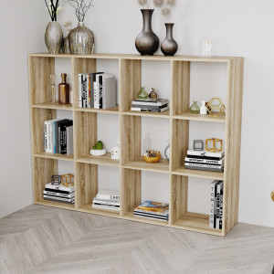 Полка для книг, стелаж для дому на 12 комірок M-8 1072x290x1429 Дуб Сонома Полка для книг, стелаж для дому на 12 комірок M-8 1072x290x1429 Дуб Сонома