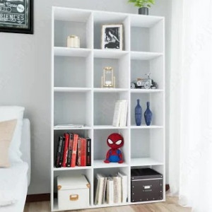 Полка для книг, стелаж для дому на 15 комірок M-2 1072x300x1781 Білий Полка для книг, стелаж для дому на 15 комірок M-2 1072x300x1781 Білий