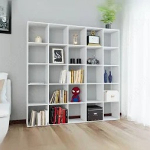 Полка для книг, стелаж для дому, на 25 комірок M-4 1776x290x1776 Білий Полка для книг, стелаж для дому, на 25 комірок M-4 1776x290x1776 Білий
