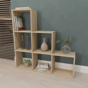 Полка для книг, стелаж для дому на 6 комірок M-39 1072x290x1080 Дуб Сонома