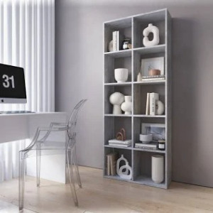 Полка для книг, стелаж для дому на 8 комірок M-10 720x290x1430 Бетон Полка для книг, стелаж для дому на 8 комірок M-10 720x290x1430 Бетон