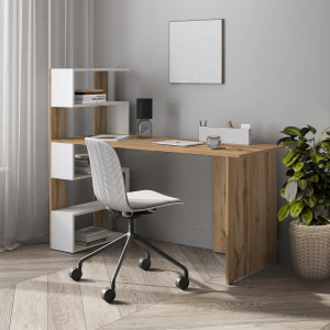 Стіл письмовий FST-24 1416х600х1226 мм Дуб Аппалачі/Білий