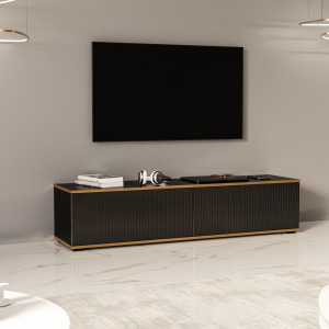 Тумба під телевізор Infinity IF160 ЛДСП/MDF 1607x370x402 мм чорний Тумба під телевізор Infinity IF160 ЛДСП/MDF 1607x370x402 мм чорний