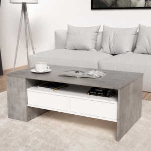 Стіл журнальний Boris 700x700x410 вудкон/білий