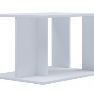 Стіл журнальний з полицями Kenzilo 690х500х445 мм Білий