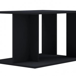 Стіл журнальний з полицями Kenzilo 690х500х445 мм Чорний Стіл журнальний з полицями Kenzilo 690х500х445 мм Чорний