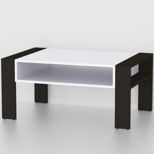 Журнальний стіл F-63 ДСП 16 мм 900х588х417 мм Білий/Венге Магія