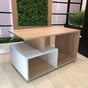 Журнальний стіл Комбо 900х500х500 мм Дуб сонома/Білий Журнальний стіл Комбо 900х500х500 мм Дуб сонома/Білий