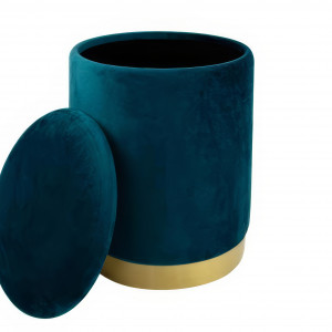 Пуф "Gusar" 360×360×440 мм Велюр Синьо-зелений Пуф "Gusar" 360×360×440 мм Велюр Синьо-зелений