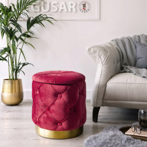 Пуф "Gusar"335х335×380 мм Велюр Бордо Пуф "Gusar"335х335×380 мм Велюр Бордо