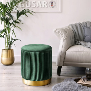 Пуф "Gusar" 315х315х380 мм Велюр Зелений Пуф "Gusar" 315х315х380 мм Велюр Зелений