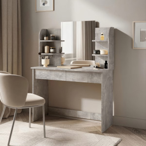 Туалетний стіл з дзеркалом F-114 1066х400х1408 мм Бетон