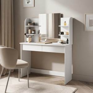 Туалетний стіл з дзеркалом F-114 1066х400х1408 мм Білий 