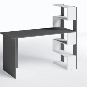 Стіл письмовий FST-15 1416х600х1226 мм Антрацит/Білий