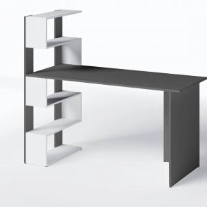 Стіл письмовий FST-24 1416х600х1226 мм Антрацит/Білий