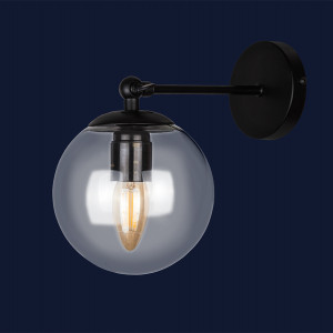 Бра 756WPR150F-1 BK+CL