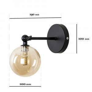 Бра 761W100F-1 BK+BR