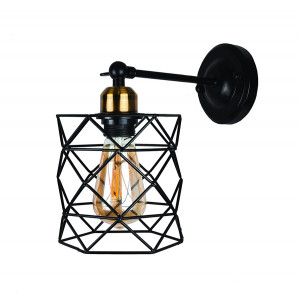 Бра 756WPR105F-1 BK+BRONZE