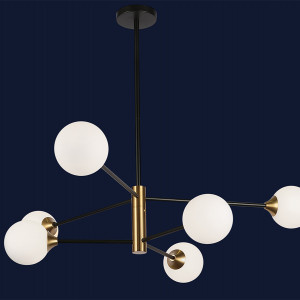 Люстра 752L7910-6 BK+WH