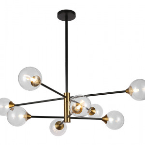 Люстра 752L7910-8 BK+CL