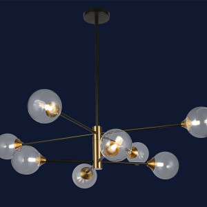 Люстра 752L7910-8 BK+CL