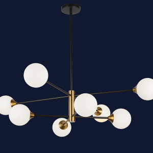 Люстра 752L7910-8 BK+WH