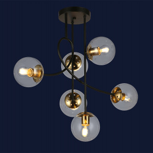 Люстра 752L7914-6 BK+CL