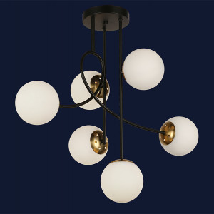 Люстра 752L7914-6 BK+WH