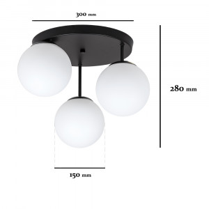 Люстра 756HPR150F-3 BK+WH (300)