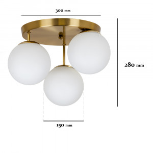 Люстра 756HPR150F-3 BRZ+WH (300)