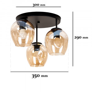 Люстра 756HPR0231F-3 BK+BR (300)