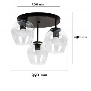 Люстра 756HPR0231F-3 BK+CL (300)
