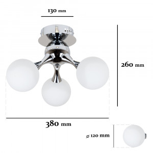 Люстра 7529817-3 CR+WH