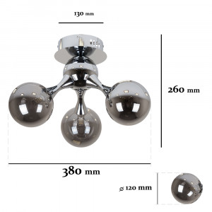Люстра 7529817-3 CR+BK