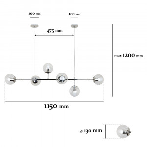 Люстра 7529802-6 CR+CL