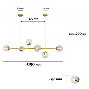 Люстра 7529802-6 GD+CL
