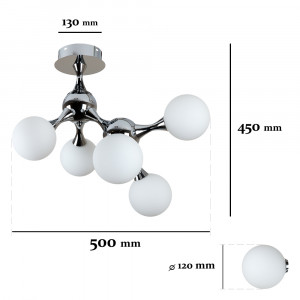 Люстра 7529817-5 CR+WH
